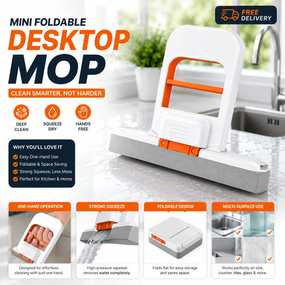 Foldable Mini Mop |Self‑Squeezing