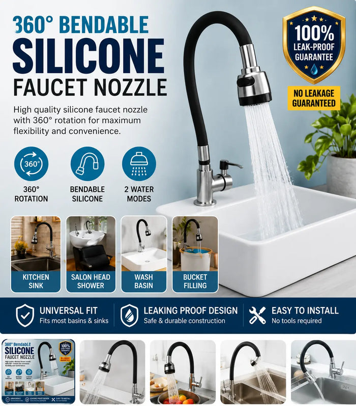 360° Bendable Silicone Faucet Nozzle 2026